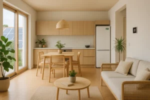 Reforma sostenible con diseño natural y soluciones ecológicas